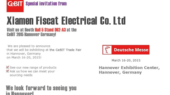 Fiscatは2015年3月16日から20日までドイツ・ハノーバーで開催されるCeBIT貿易博覧会に出展する